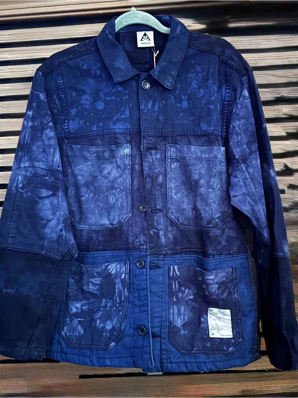 Men's Tie-Dyed Navy Workshirt Jacket